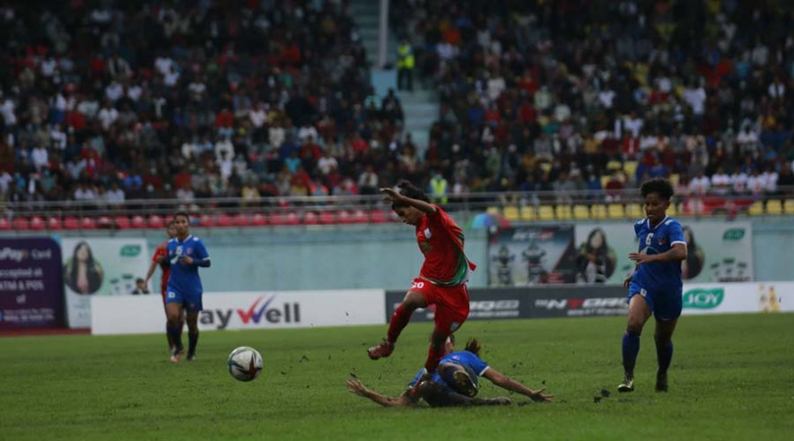 साफ महिला च्याम्पियनसिप -बंगलादेशसँग पराजित हुँदै नेपाल फेरि उपविजेता